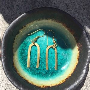 Hand made brass earrings